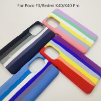 قاب و بک کاور سیلیکونی اورجینال رنگین کمانی برای گوشی های شیائومی - Original Silicone Rainbow Luxury Case Cover For Xiaomi Cellphones